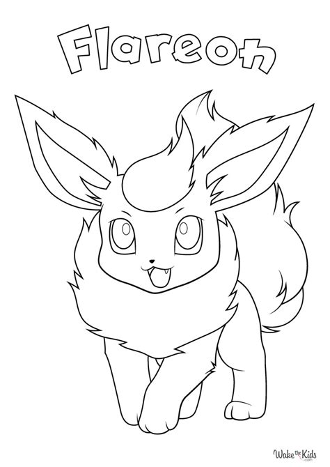 Flareon Coloring Page