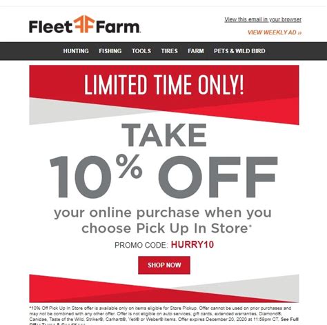 Fleet Farm Coupons Discounts Savings