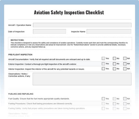 Flight Safety Checklist Guide