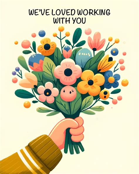 Floral Goodbye Card Template