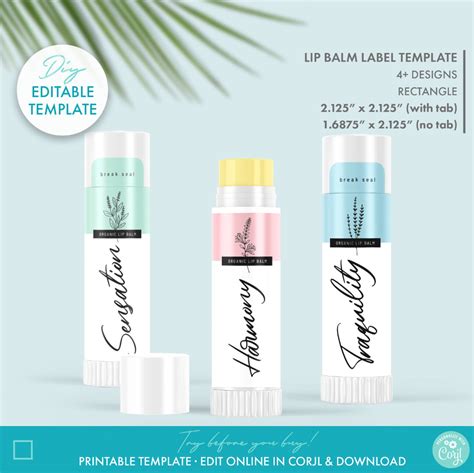 Floral Lip Balm Label