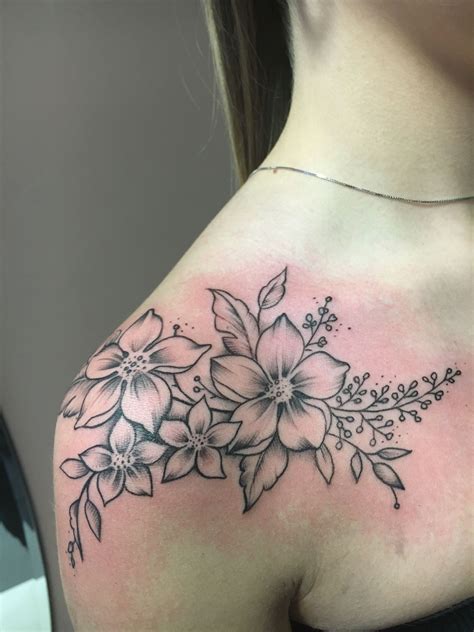 Floral Patterns Shoulder Tattoos