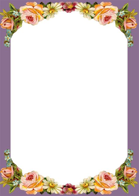 Floral Stationery Borders