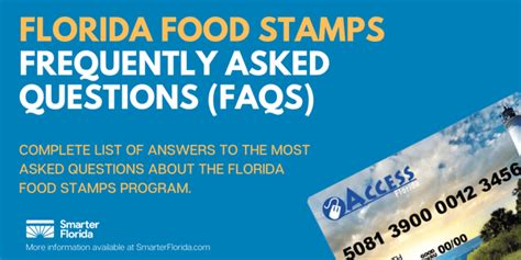 Florida Food Stamps Frequently Asked Questions