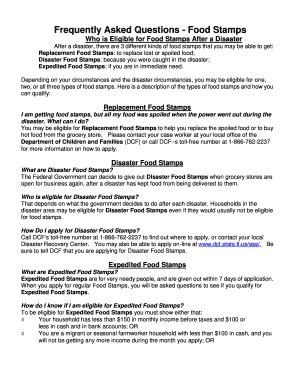 Floyd County Food Stamp Frequently Asked Questions