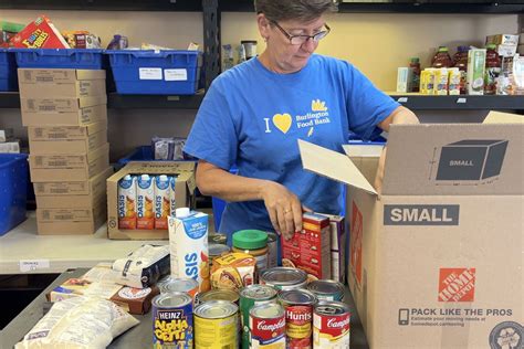 Volunteers at a local food bank