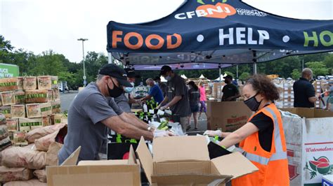 Volunteers at a food bank