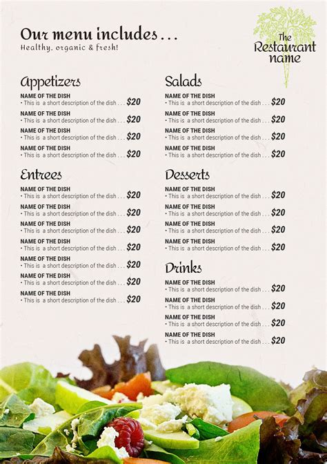 Food Menu Template