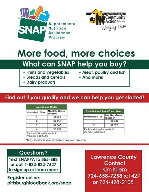 Food Stamp Benefit Schedule