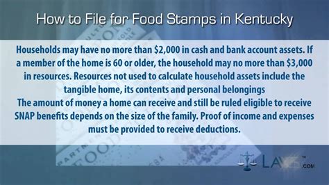 Food Stamp Office Campbellsville KY Eligibility Requirements