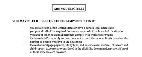 Food Stamps Application Requirements