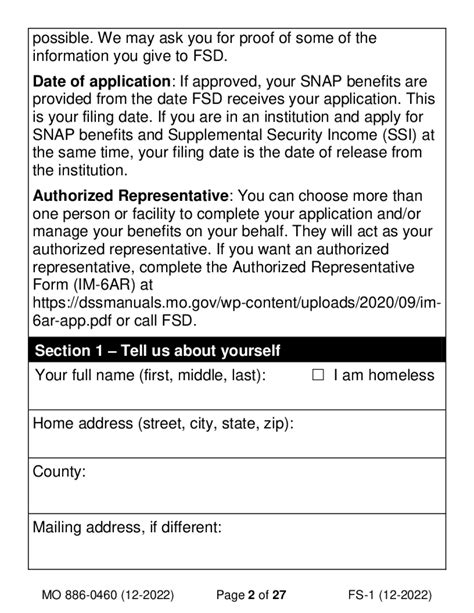 Food Stamps Applications