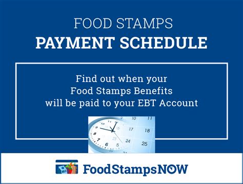 Food Stamps Schedule