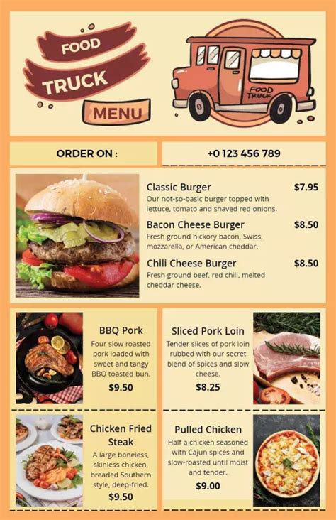 Food Truck Menu Template 3