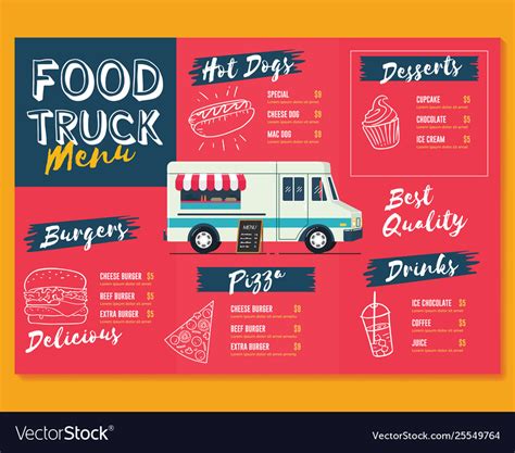 Food Truck Menu Template Examples