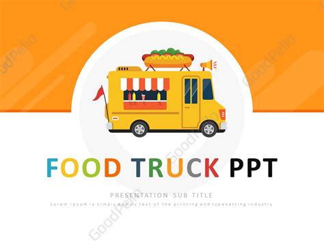 Food Truck PowerPoint Template for a Fun Presentation