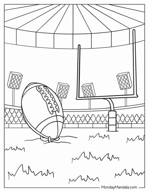 Football Field Coloring Page