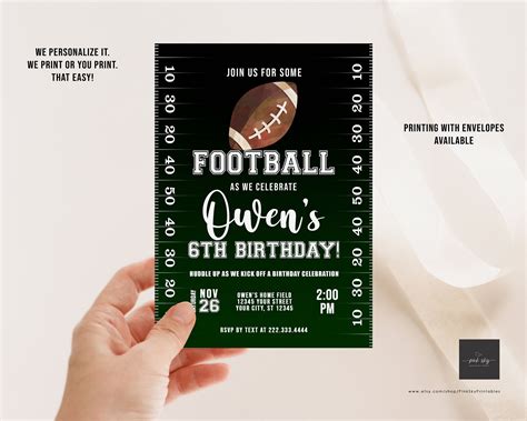 Football Field Invitation