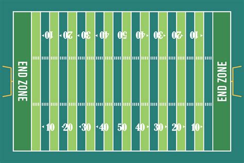 Football Field Layout Template with yard lines