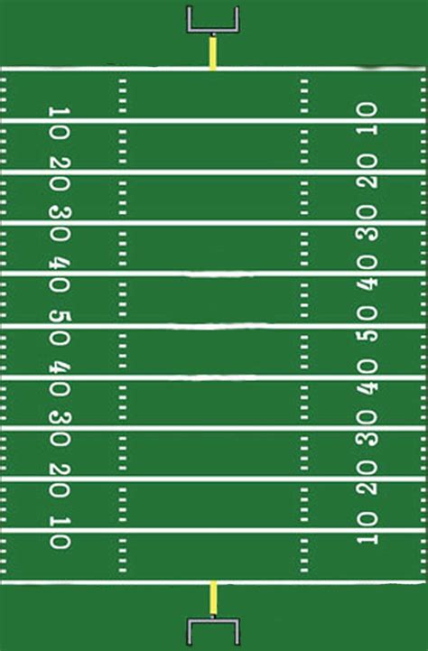 Football Field Template with yard lines and goalposts