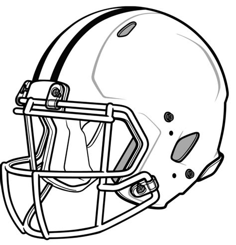 Football Helmet Coloring Page