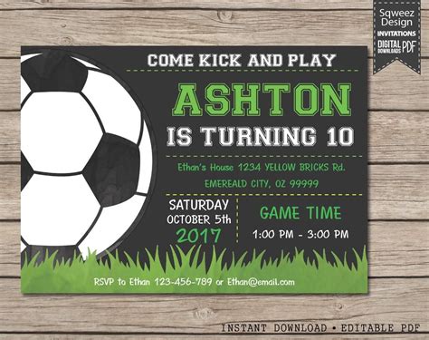 Football Invitation Designs