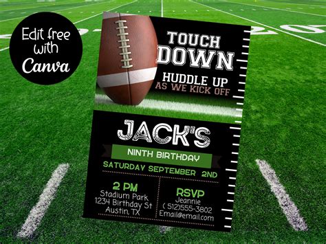 Football Invitation Templates Gallery 1