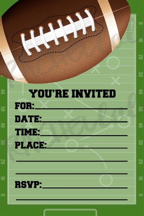 Football Party Invitation Design