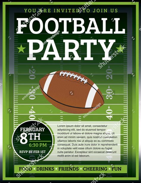 Football Party Invitation Ideas