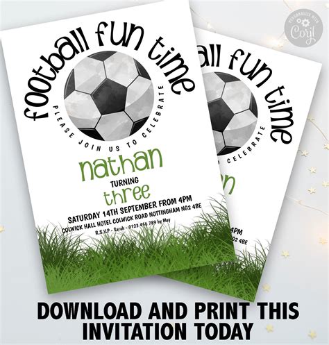 Football Party Invitation Template 10