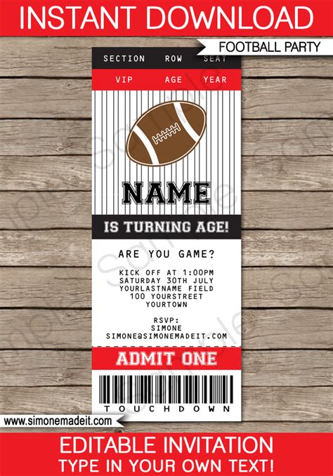 Football Party Tickets