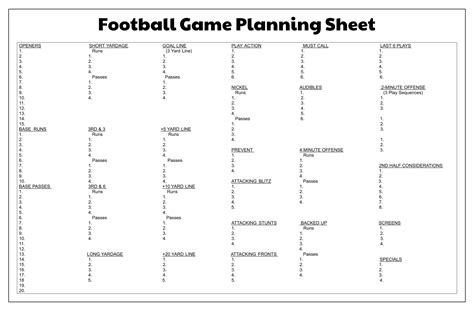 Football Play Template 6