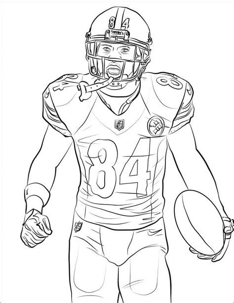 Football Player Coloring Page