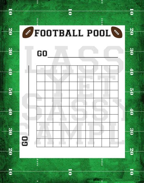 Football Pool Printables Template 7