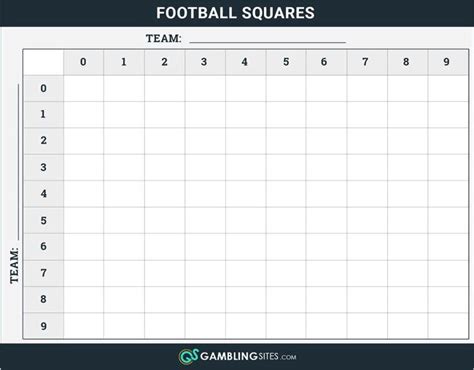 Football Squares Template Example 6