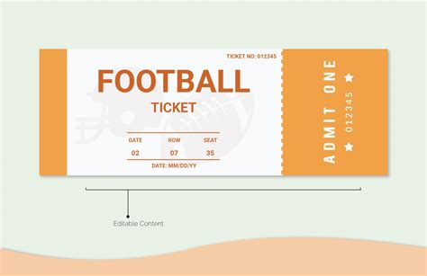 Football Ticket Template Design