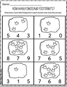 Footprint Counting Printable for Kids