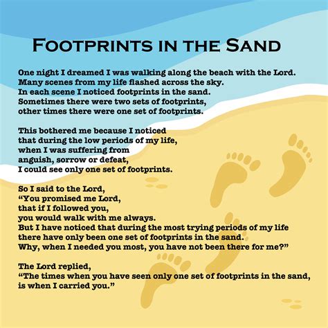 Footprints in the Sand Printables for Kids