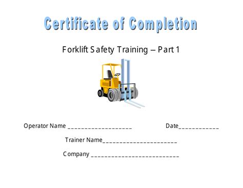 Forklift Safety Training Template