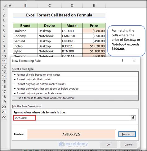 Format Cells Based on Formulas