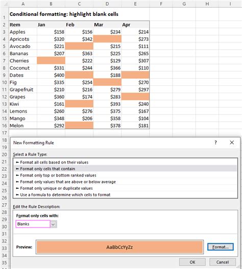 Formatting Non-Empty Cells in Range