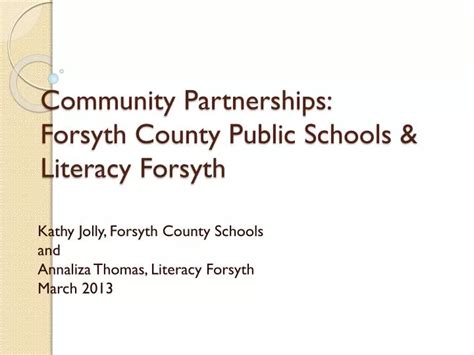 Forsyth County Schools Partnerships