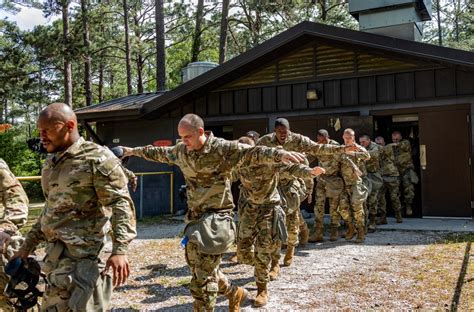 Recruits in uniform during BCT training