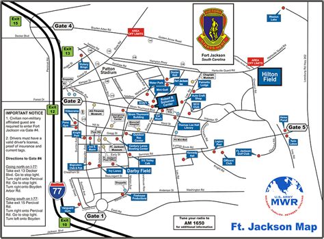 Fort Jackson Dining Facilities Map