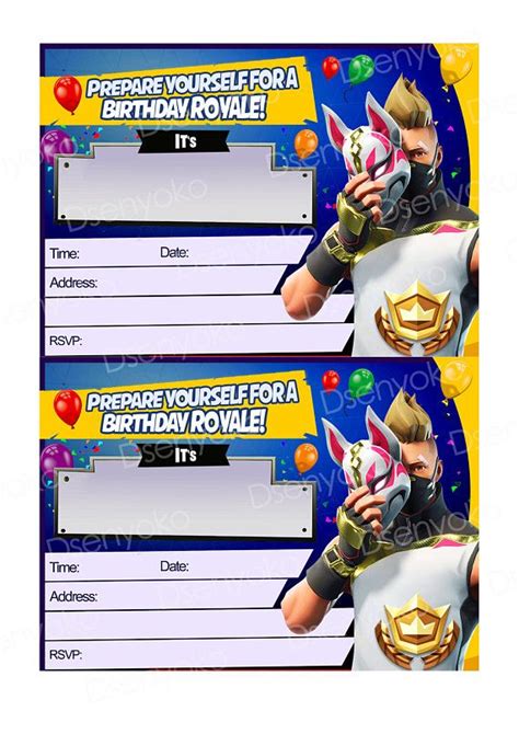 Fortnite Invitation Printable Tips