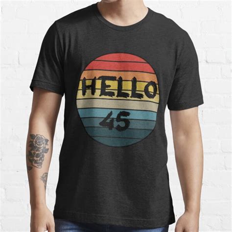 A Forty Five T Shirt with a classic crew neck design and loose fit