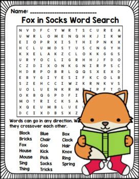 Fox in Socks Word Search