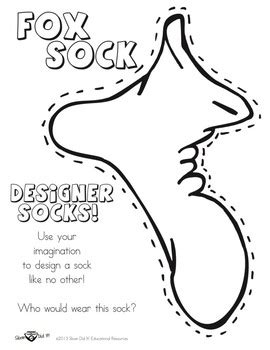 Fox in Socks Sock Design 1