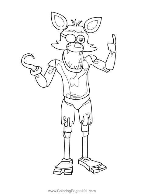 Foxy Character Coloring Page