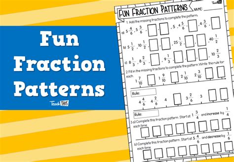 Fraction Patterns Worksheet